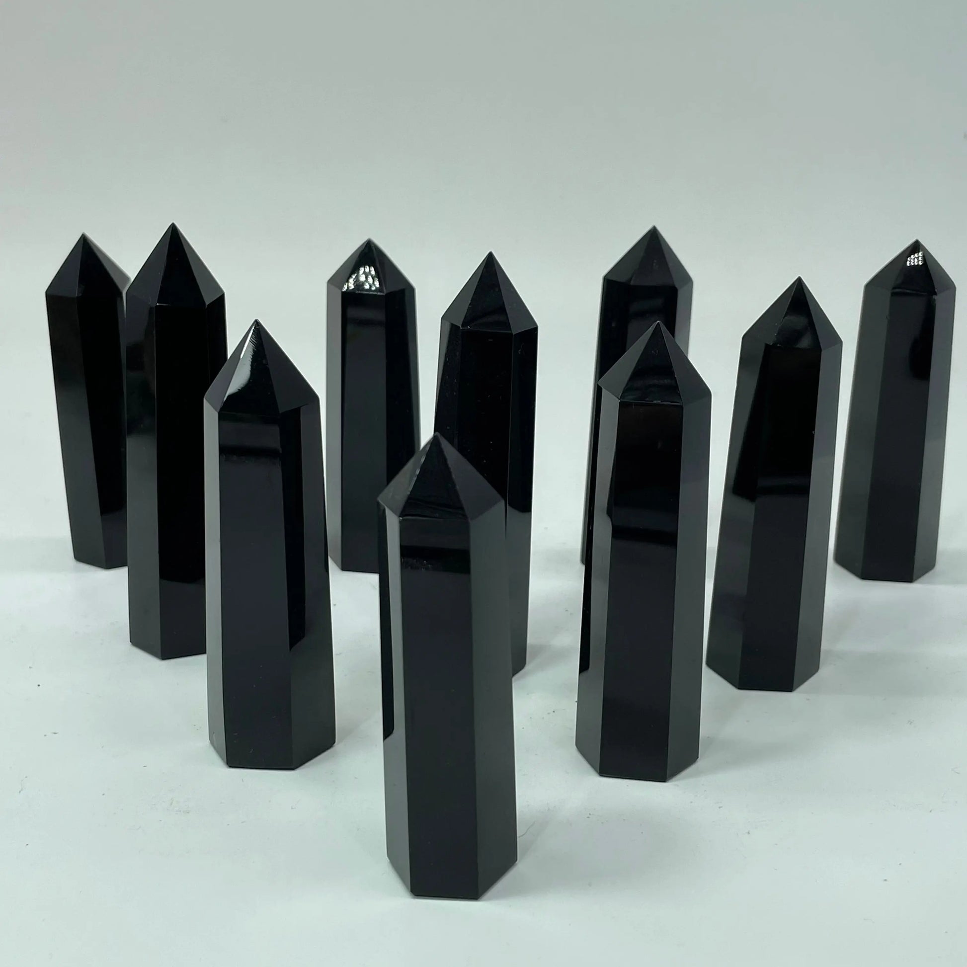 Black obsidian tower wholesale UV crystal
