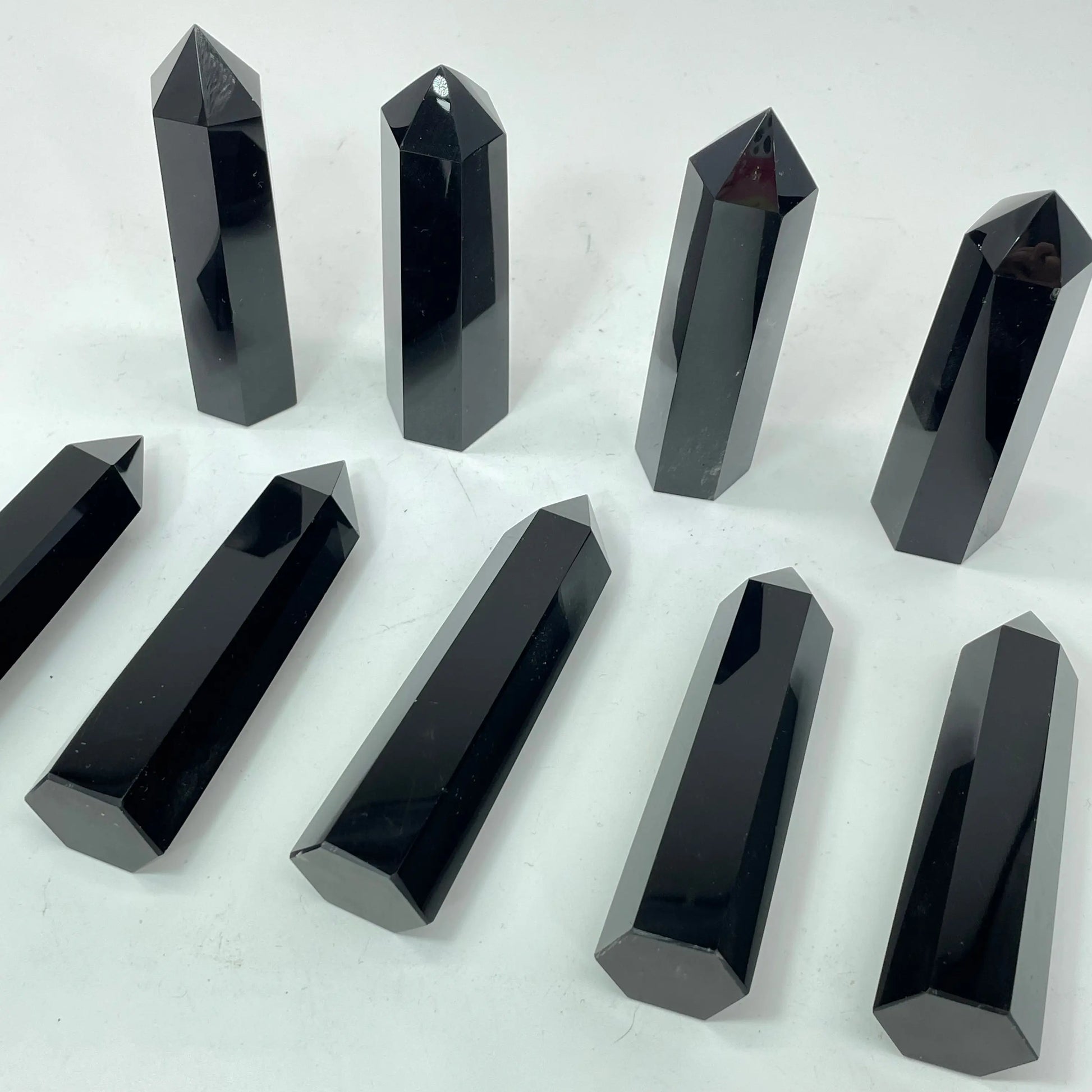 Black obsidian tower wholesale UV crystal