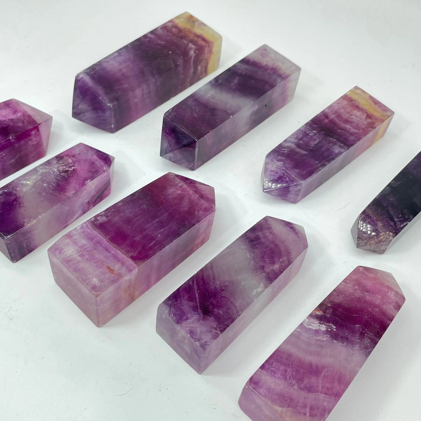 Purple fluorite tower four faced wholesale UV crystal