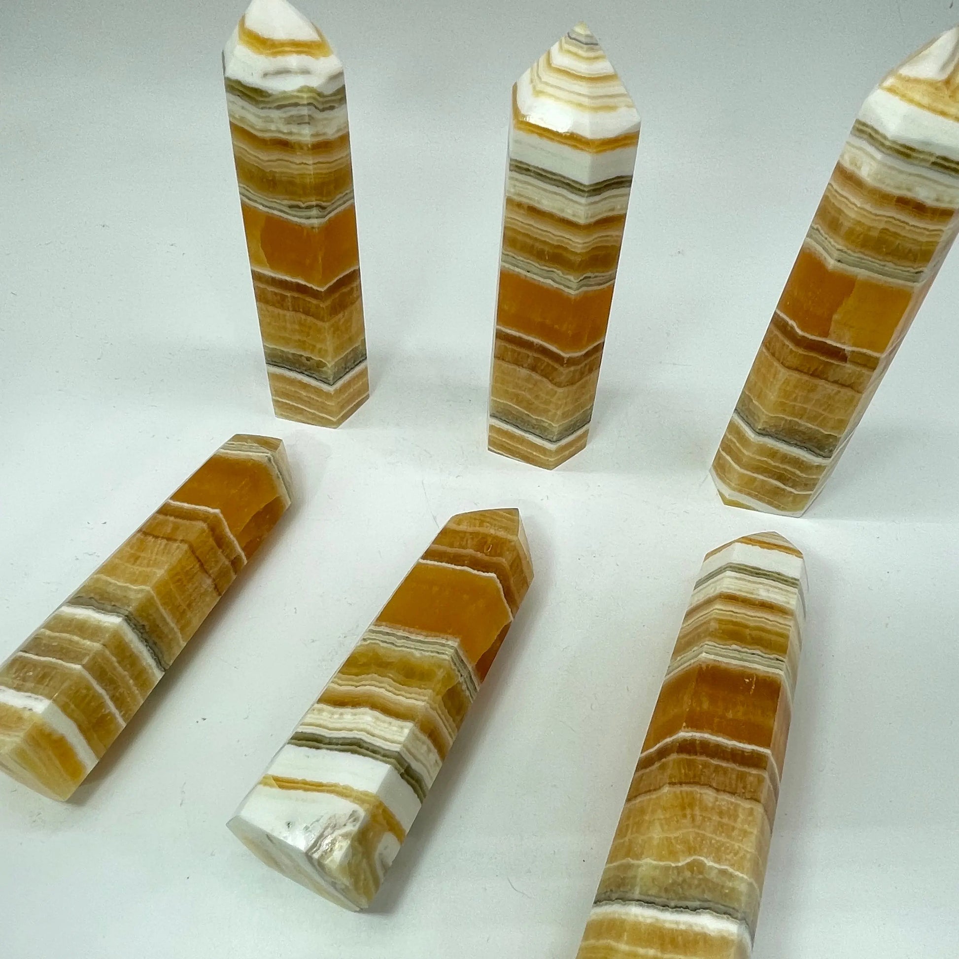 Yellow calcite tower wholesale UV crystal
